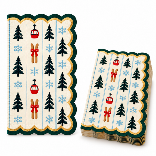 Alpine Christmas dinner-napkins product mockup