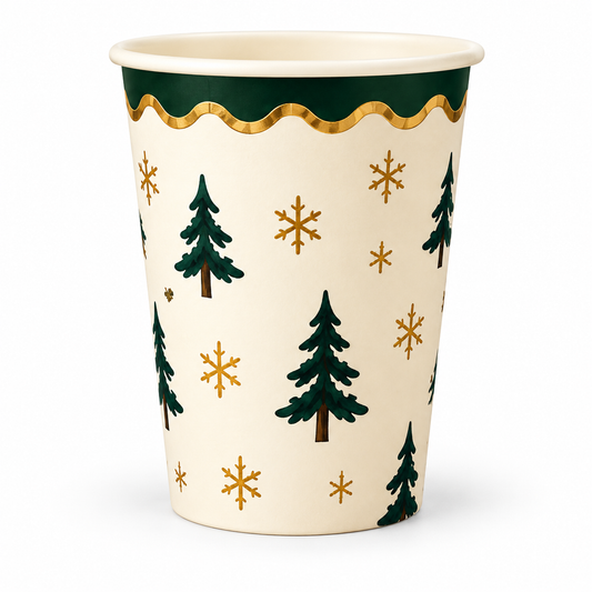 Alpine Christmas paper-cup product mockup