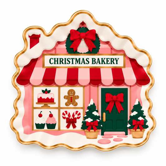 Candy Cane Lane Dessert Plates product mockup