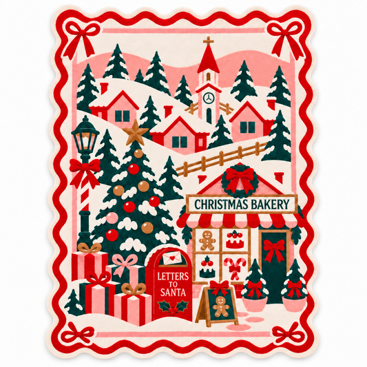 Candy Cane Lane Blanket product mockup