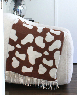 Cowhide Fringe Throw