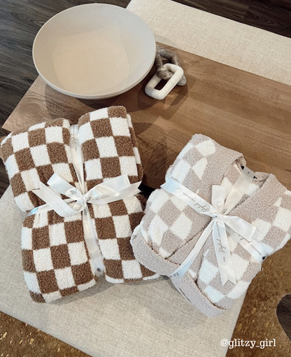 Checkered Buttery Blanket- Summer Weight