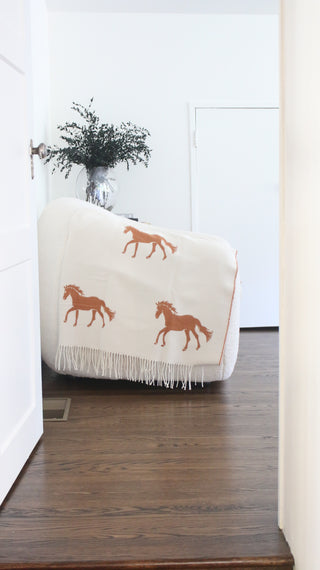 Stallion + Mare Fringe Throw