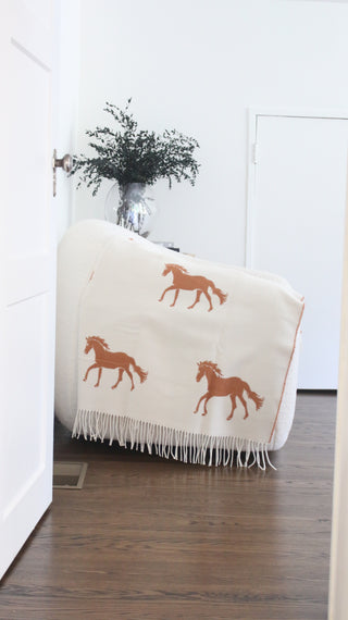 Stallion + Mare Fringe Throw