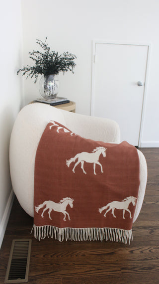 Stallion + Mare Fringe Throw