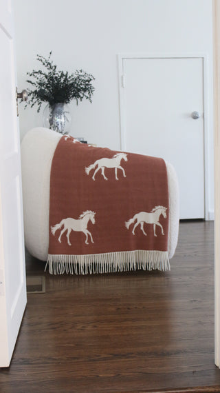 Stallion + Mare Fringe Throw