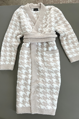 Houndstooth Buttery Robe- Pre Order 4-30