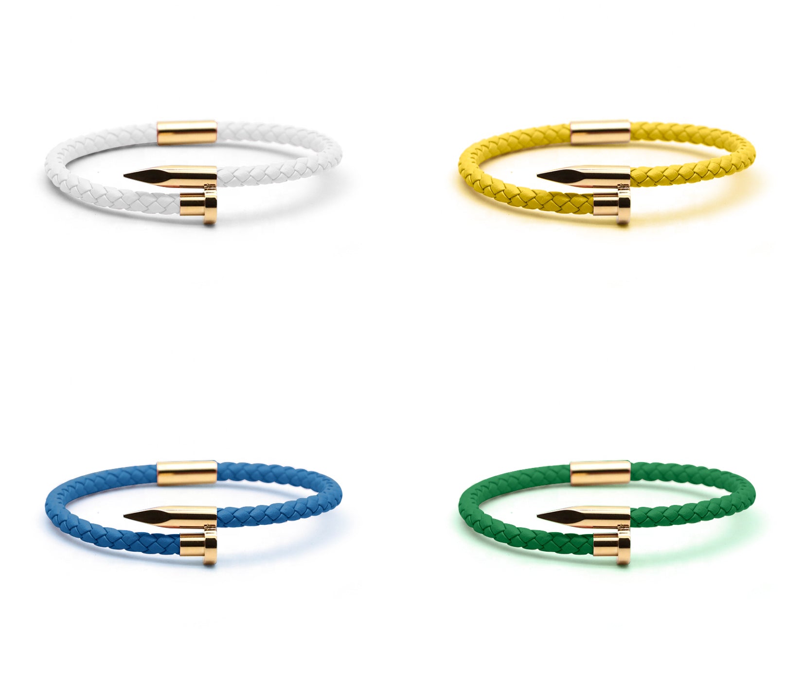 Leather nail bracelet hot sale